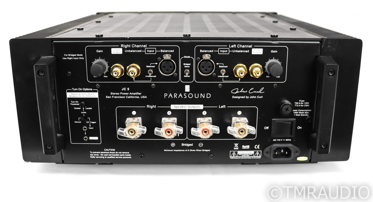 Parasound Halo JC5 Stereo Power Amplifier; JC-5; Black