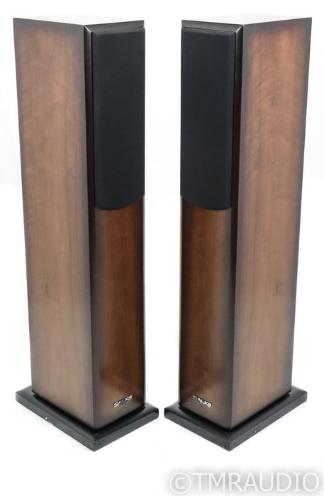 Salk Sound SongTower Floorstanding Speakers; Curly Walnut Pair w/ Burst Edges