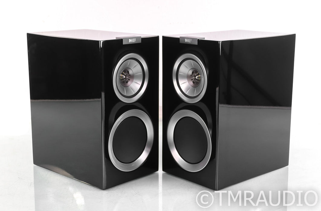 Kef R300 Bookshelf Speakers; R-300; Piano Black Pair