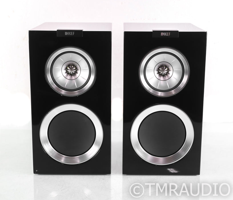 Kef R300 Bookshelf Speakers; R-300; Piano Black Pair