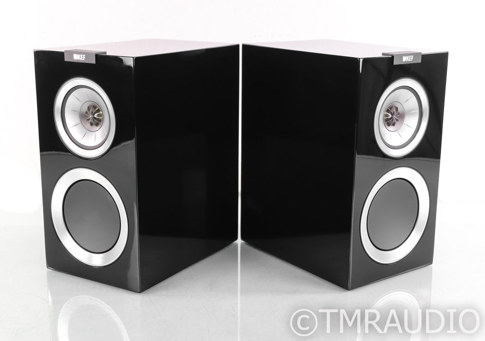 Kef R300 Bookshelf Speakers; R-300; Piano Black Pair