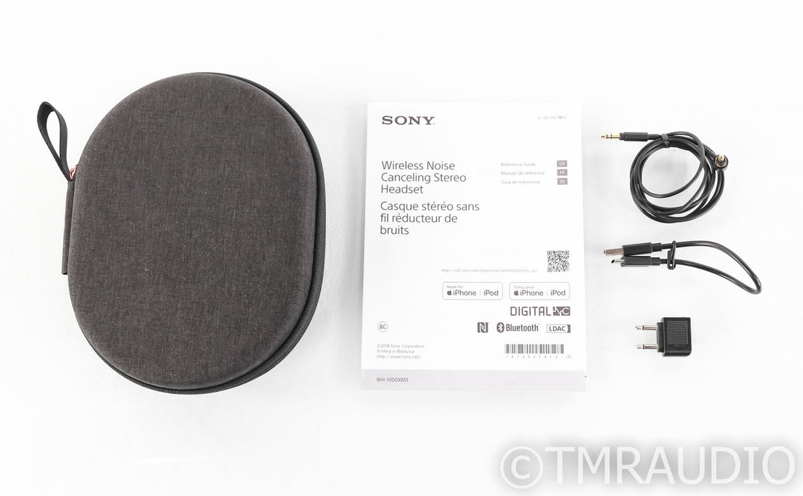Sony WH-1000X M3 Wireless Noise Cancellation Headphones; WH1000XM3; Black