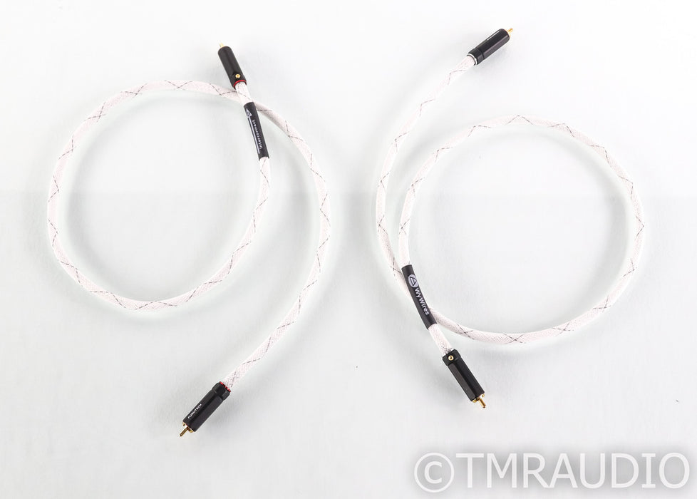 WyWires Platinum Series RCA Cables; 1m Pair Interconnects
