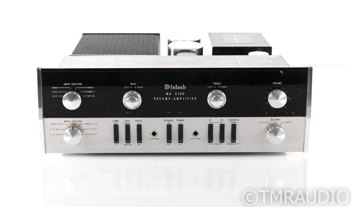 McIntosh MA 5100 Vintage Stereo Integrated Amplifier; MA-5100; Cracked Glass