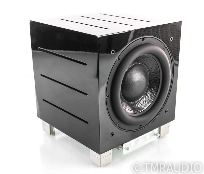 REL R-305 10" Powered Subwoofer; Piano Black Lacquer; R305