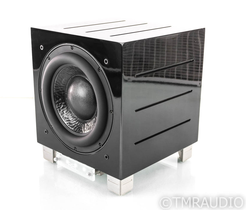REL R-305 10" Powered Subwoofer; Piano Black Lacquer; R305