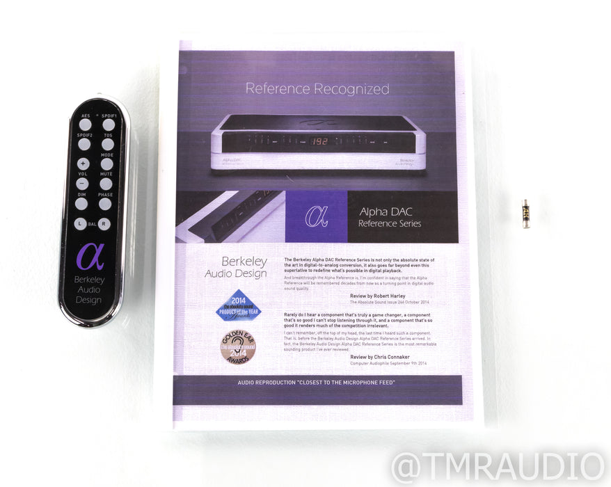 Berkeley Audio Design Alpha Reference Series 1 DAC; D/A Converter; Remote