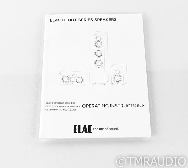 ELAC Debut B6 Bookshelf Speakers; Black Pair