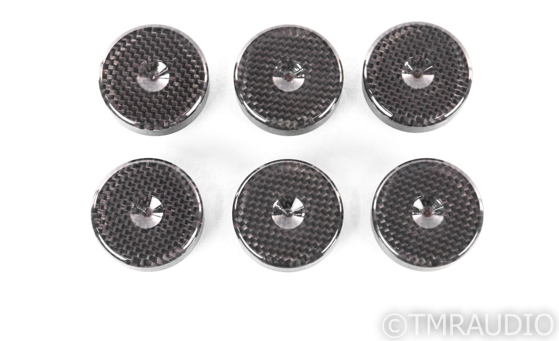Black Diamond Racing Mini Pits Mk 4 Carbon Fiber Isolation Feet; Set of 6