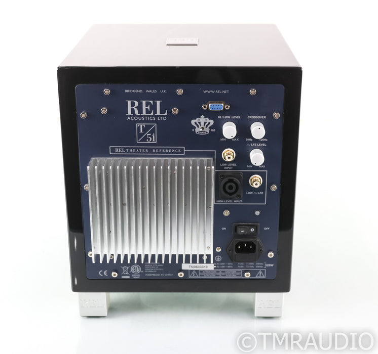 REL T/5i 8" Powered Subwoofer; T5i; Gloss Black
