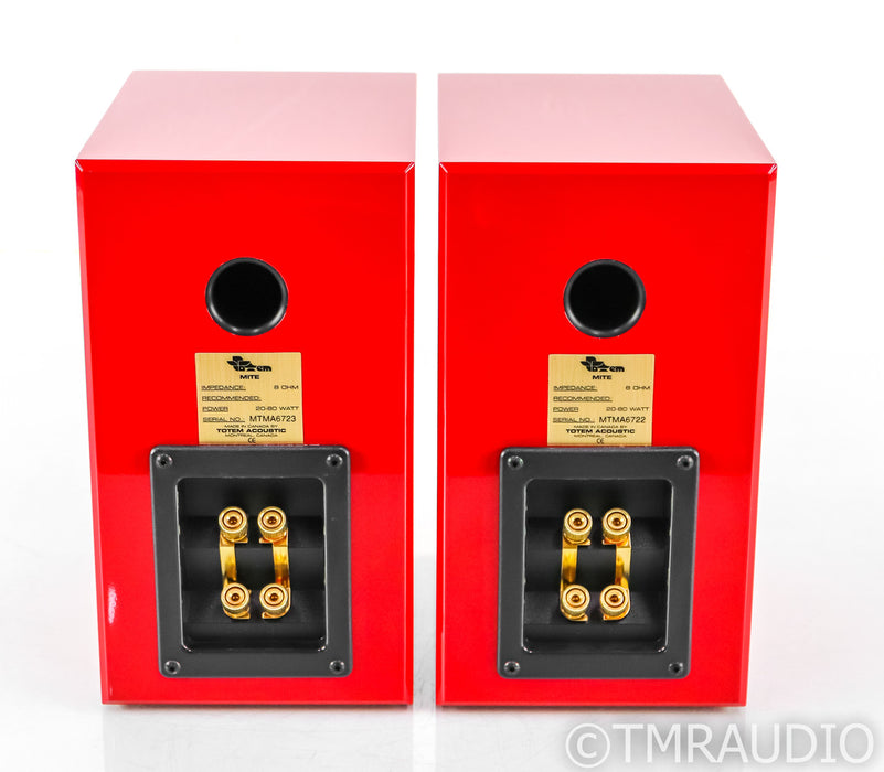 Totem Mite Bookshelf Speakers; Fire Red Pair