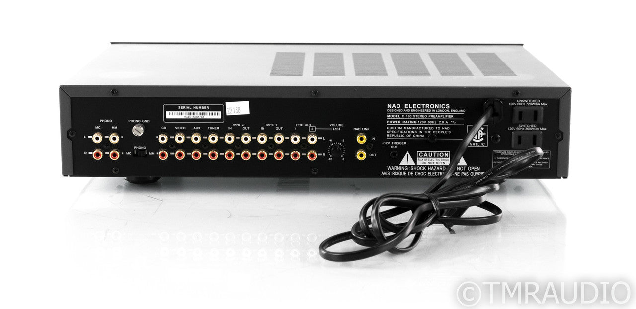 NAD C 160 Stereo Preamplifier; C160; MM/MC Phono (Never Used; No Remote)