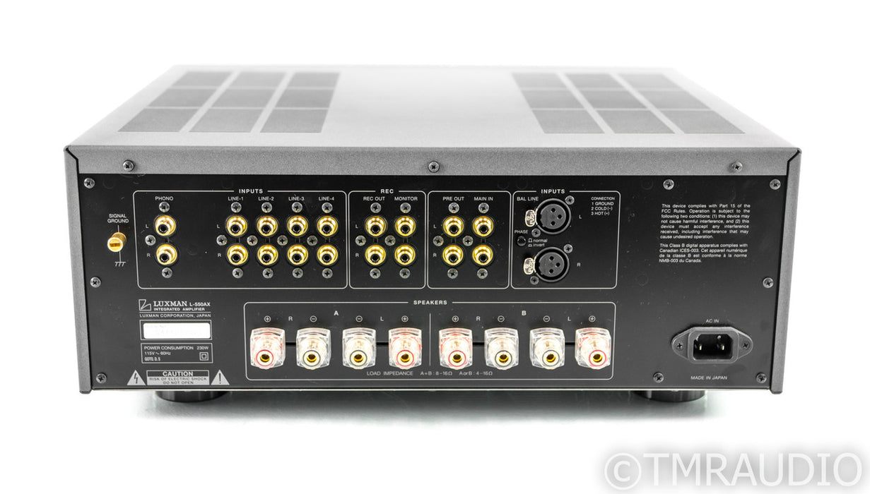 Luxman L-550AX Stereo Integrated Amplifier; L550AX; Remote; MM / MC Phono