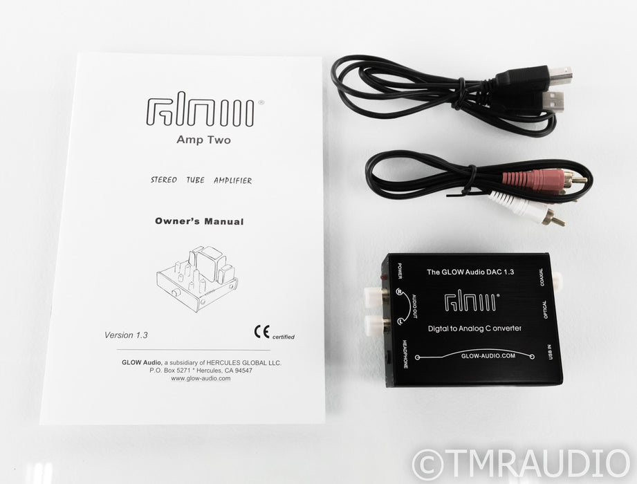 Glow Audio Amp Two Stereo Integrated Tube Amplifier; w/ Glow DAC 1.3