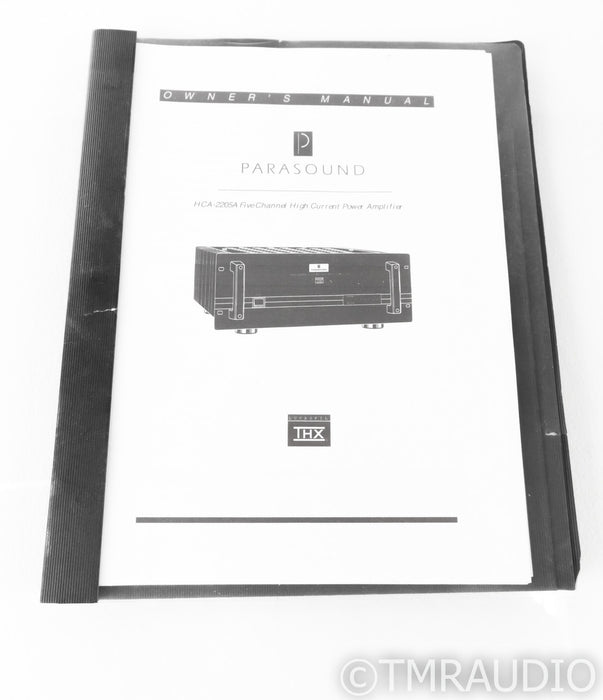 Parasound HCA-2205AT 5 Channel Power Amplifier; HCA2205AT