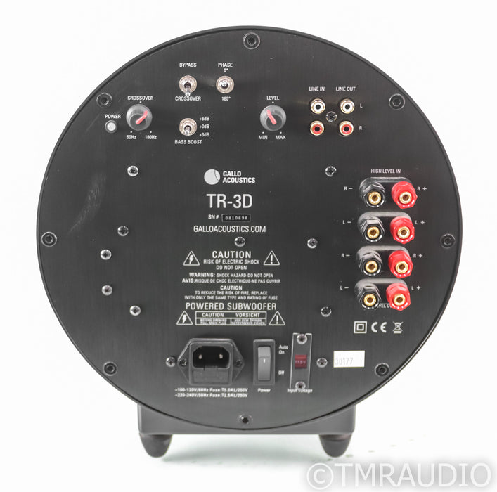 Gallo Acoustics TR-3D 10" Powered Subwoofer; Black; TR3D