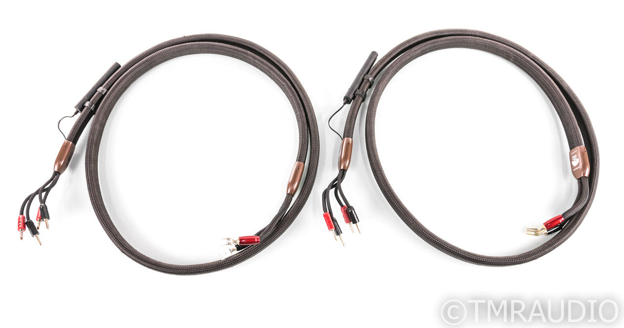 Audioquest Oak Biwire Speaker Cables; 8ft Pair; 72v DBS