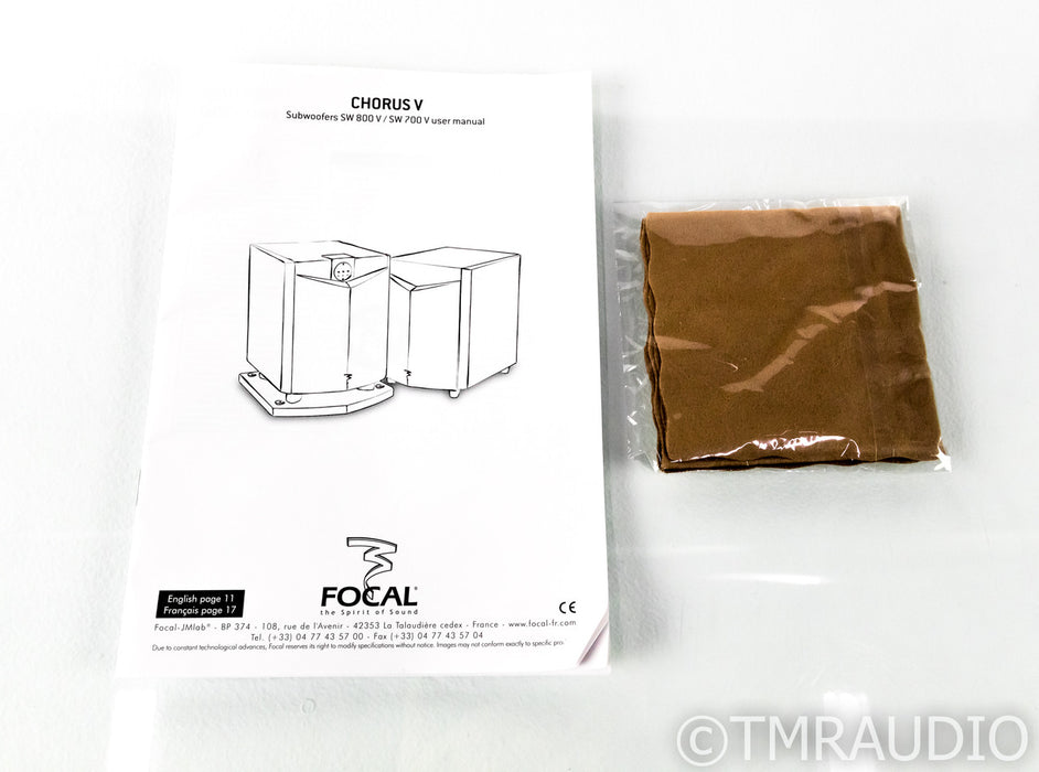 Focal SW800V 11" Powered Subwoofer; Ebony Finish