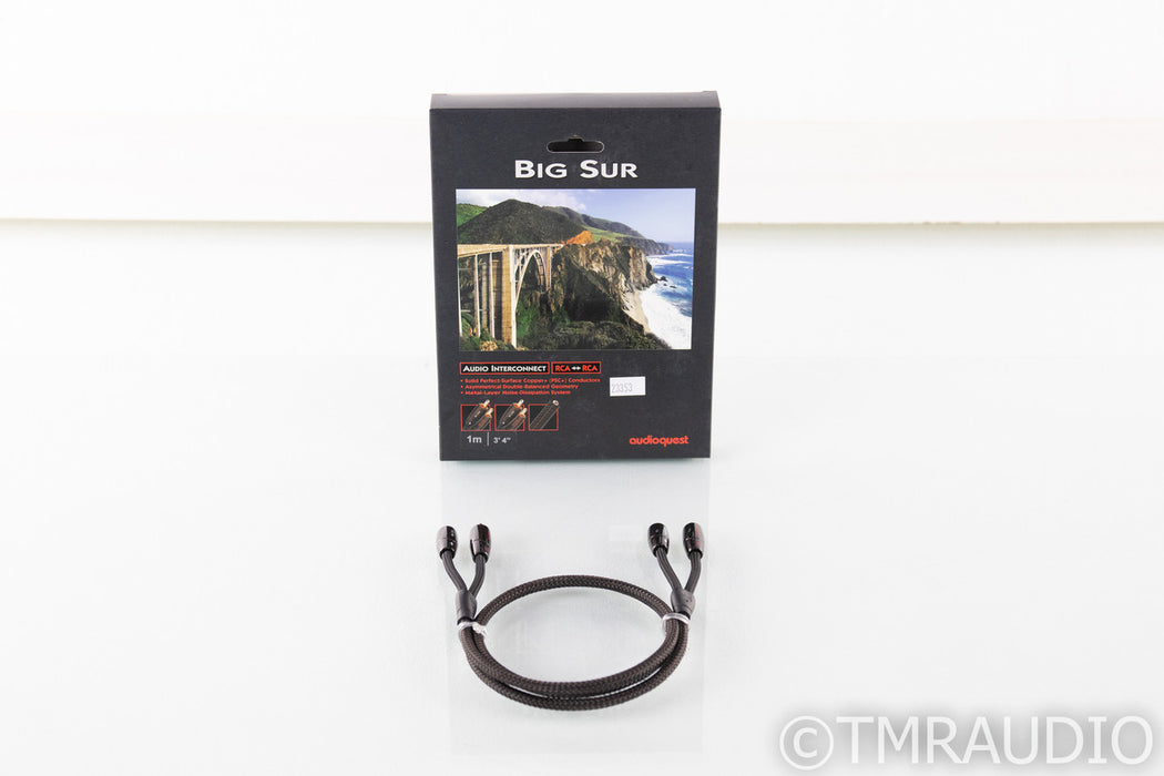 AudioQuest Big Sur RCA Cables; 1m Pair Interconnects