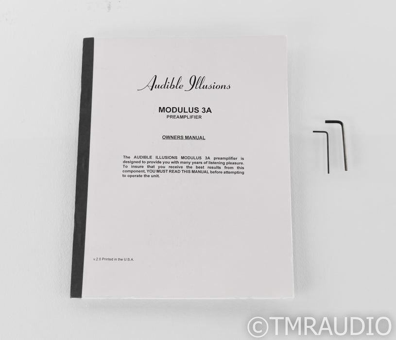 Audible Illusions Modulus 3A Stereo Tube Preamplifier; M3A; MM Phono