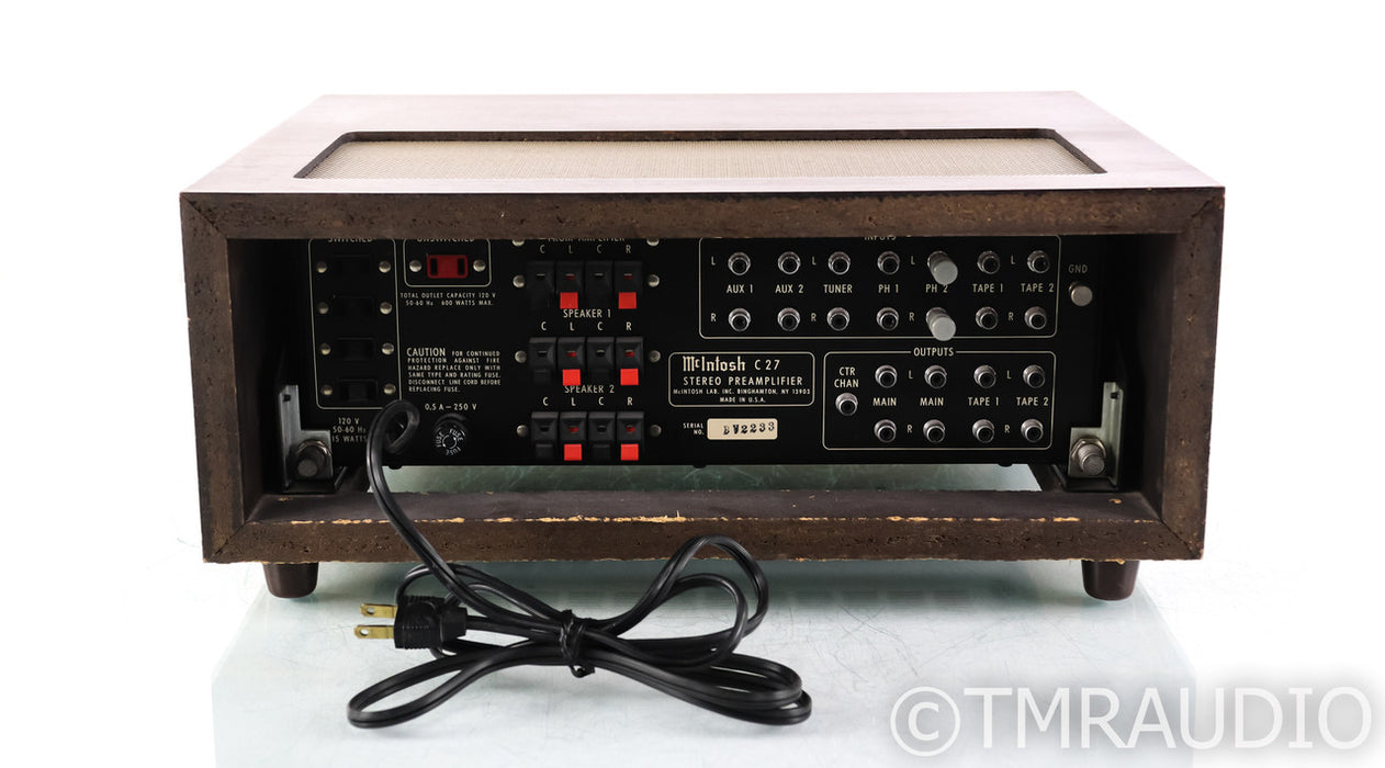 McIntosh C27 Vintage Stereo Preamplifier; C-27; MM Phono