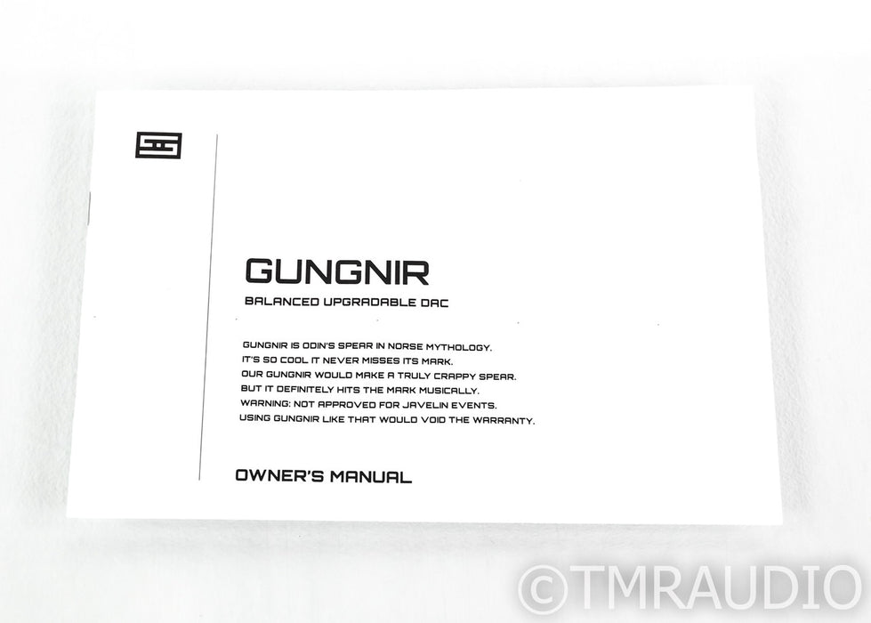 Schiit Audio Gungnir DAC; D/A Converter; Gen 5 USB; Silver