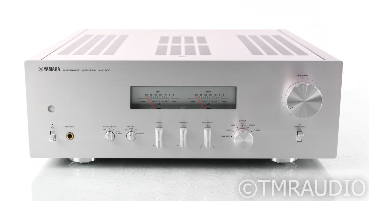 Yamaha A-S1200 Stereo Integrated Amplifier; Silver; Remote; MM / MC Phono