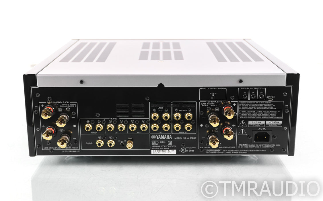 Yamaha A-S1200 Stereo Integrated Amplifier; Silver; Remote; MM / MC Phono
