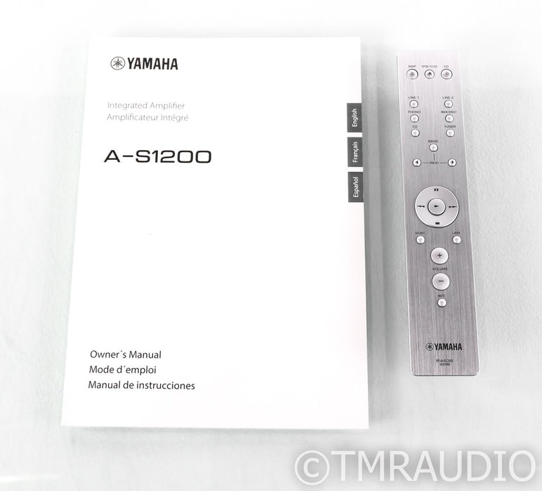 Yamaha A-S1200 Stereo Integrated Amplifier; Silver; Remote; MM / MC Phono