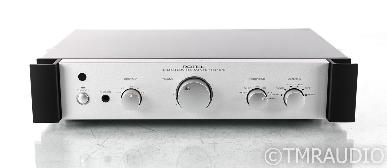 Rotel RC-1070 Stereo Preamplifier; Remote; MM Phono; RC1070; Black & Silver