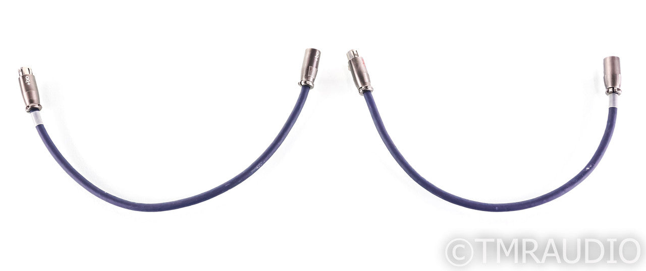 AudioQuest Lapis Hyperlitz XLR Cables; .5 Meter Pair Balanced Interconnects