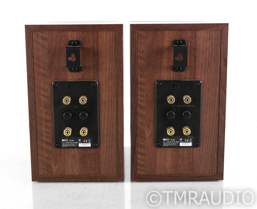 KEF Q100 Bookshelf Speakers; American Walnut Pair