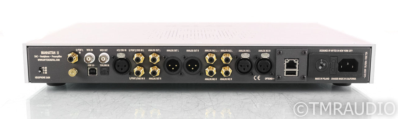 Mytek Manhattan II DSD DAC / Headphone Amp / Preamp; Silver; Remote