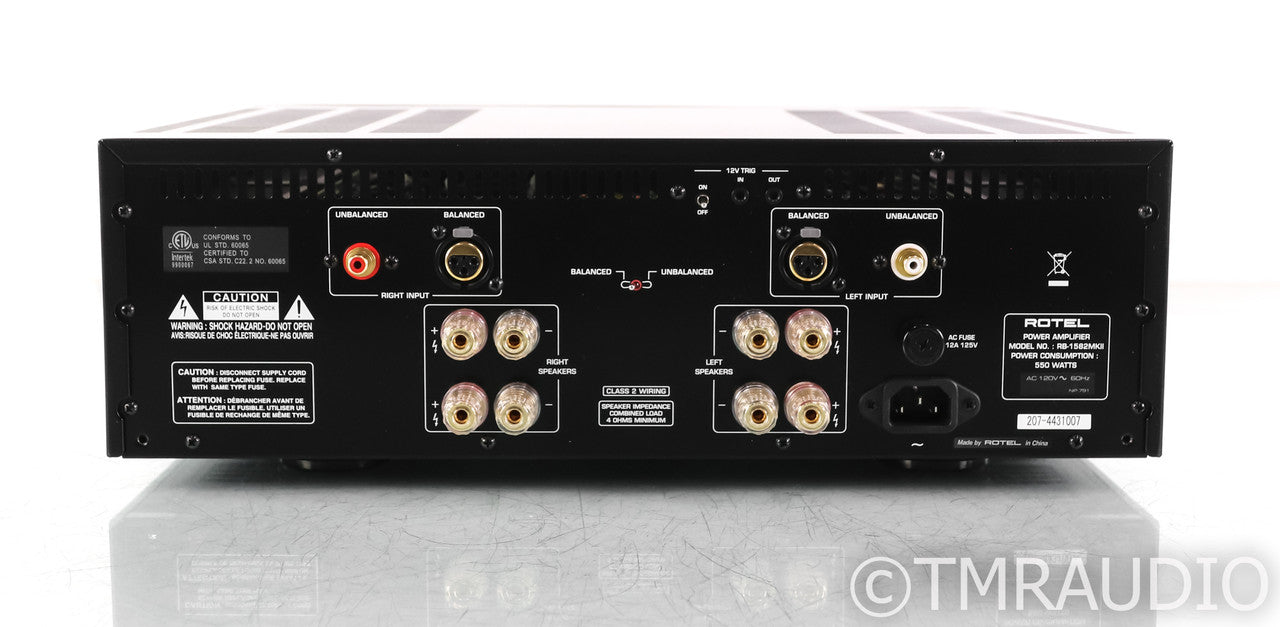 Rotel RB-1582 MkII Stereo Power Amplifier; RB1582Mk2 ; Black