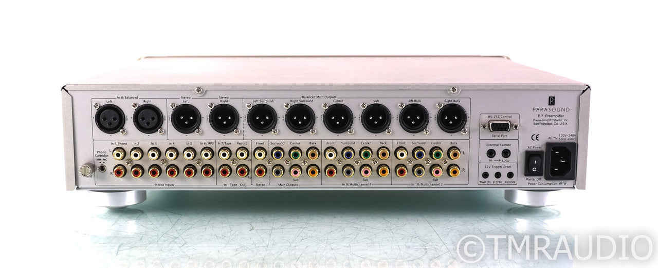 Parasound P7 7.1 Channel Preamplifier; P-7; Silver; Remote
