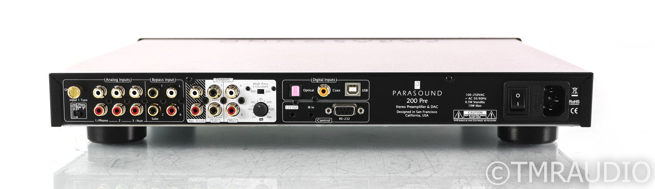 Parasound 200 Pre 2.1 Channel Preamplifier / DAC; MM/MC Phono; Remote