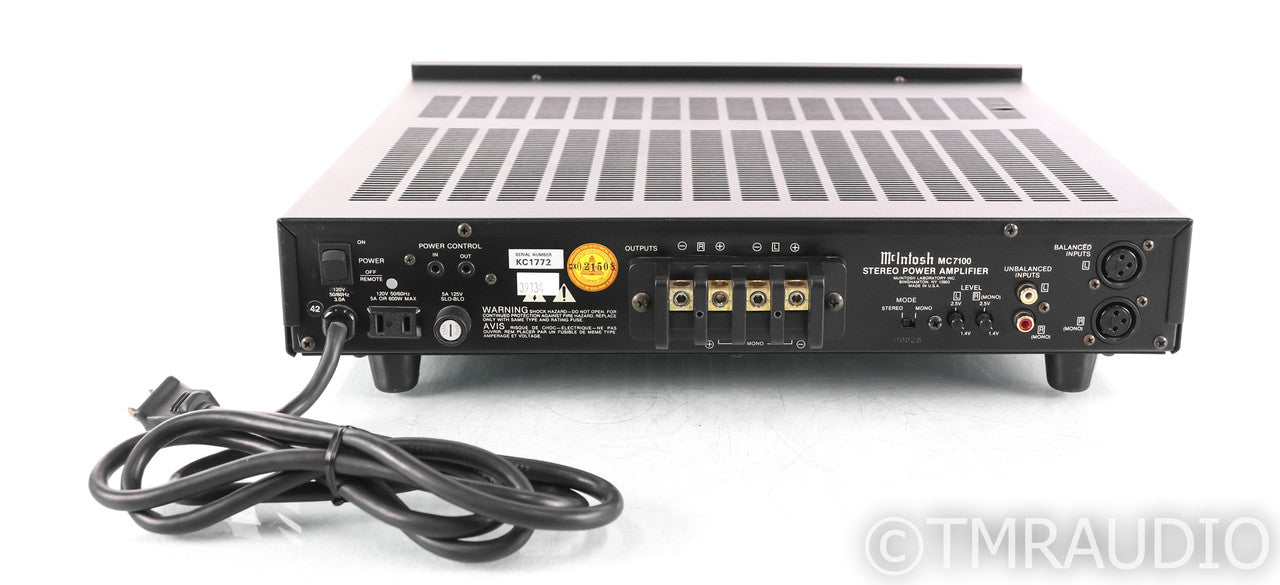 McIntosh MC7100 Stereo Power Amplifier; MC-7100