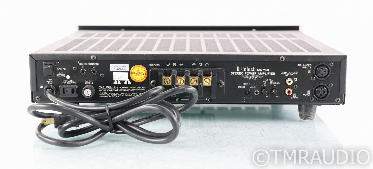 McIntosh MC7100 Stereo Power Amplifier; MC-7100