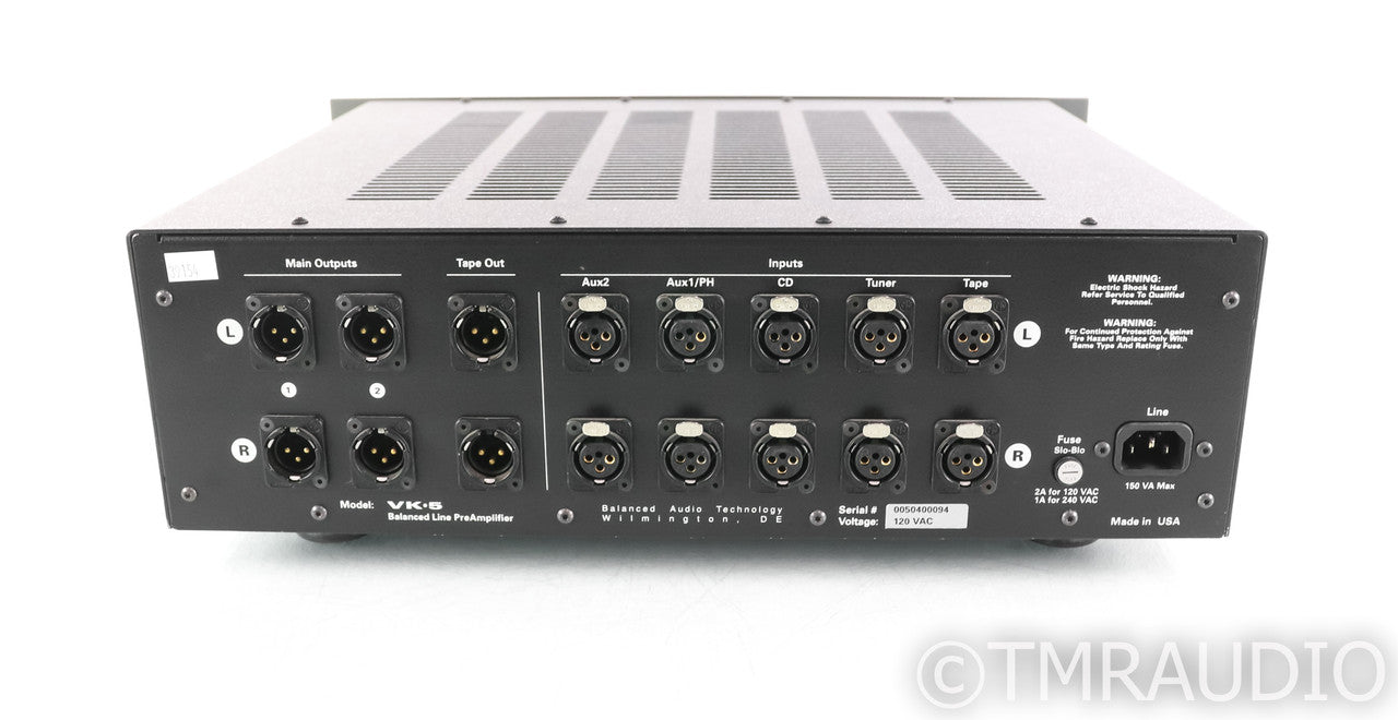 BAT VK5i Balanced Stereo Tube Preamplifier; VK-5i; Remote