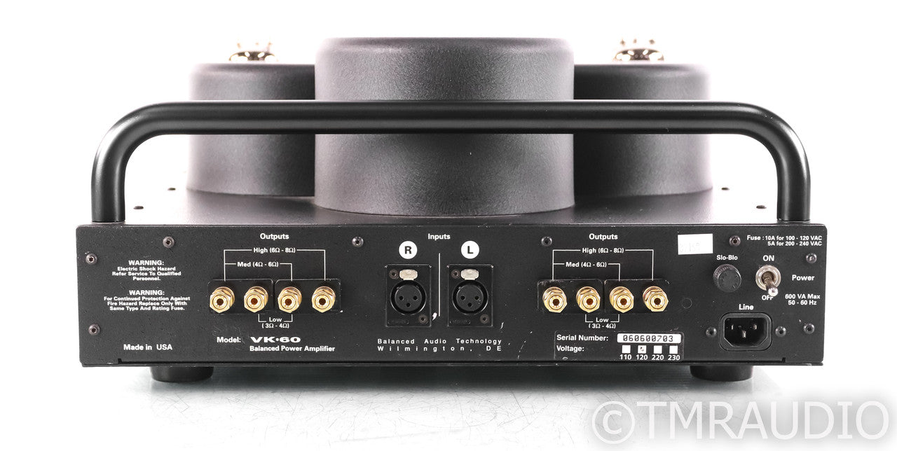 BAT VK60 Balanced Stereo Tube Power Amplifier; VK-60