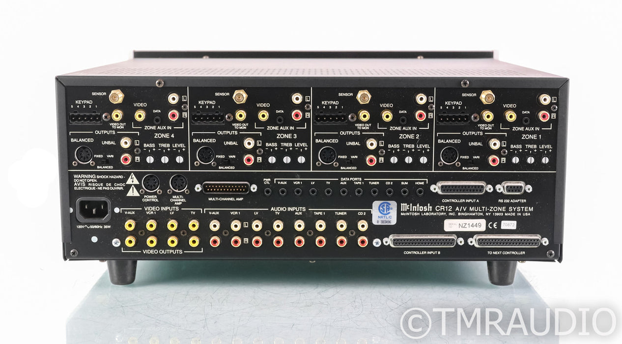 McIntosh CR12 Multi Zone A / V Controller; CR-12; Vintage Home Theater
