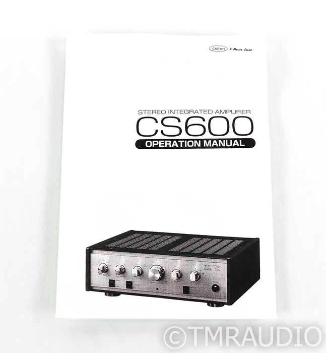 Leben Model CS600 Stereo Tube Integrated Amplifier