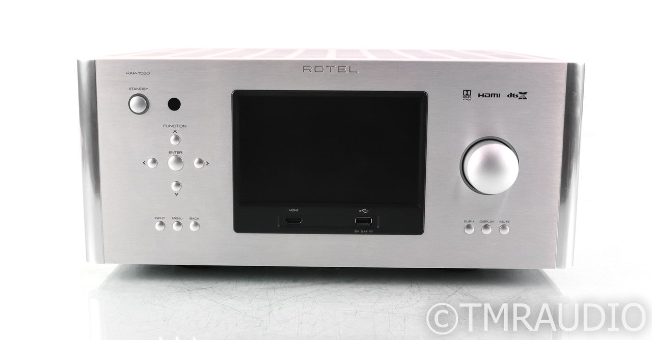 Rotel RAP-1580 7.2 Channel Home Theater Receiver; RAP1580; Silver; Remote