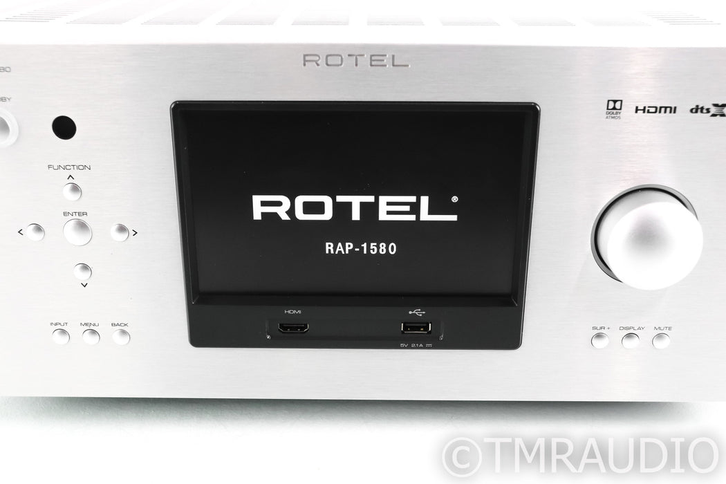 Rotel RAP-1580 7.2 Channel Home Theater Receiver; RAP1580; Silver; Remote