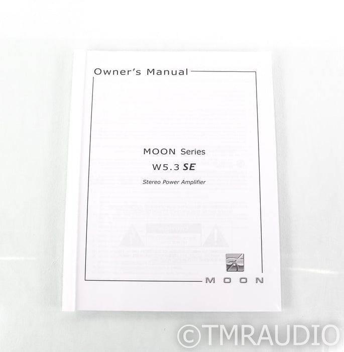 Simaudio Moon W5.3 SE Stereo Power Amplifier; W 5.3SE; Special Edition