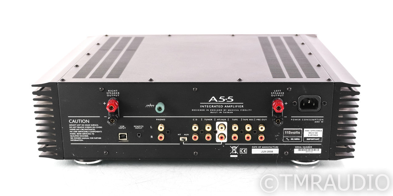 Musical Fidelity A5.5 Stereo Integrated Amplifier; A5-5; Remote; MM Phono; USB
