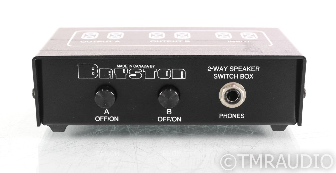 Bryston 2-Way Speaker Switch Box; Headphone Jack; Passive