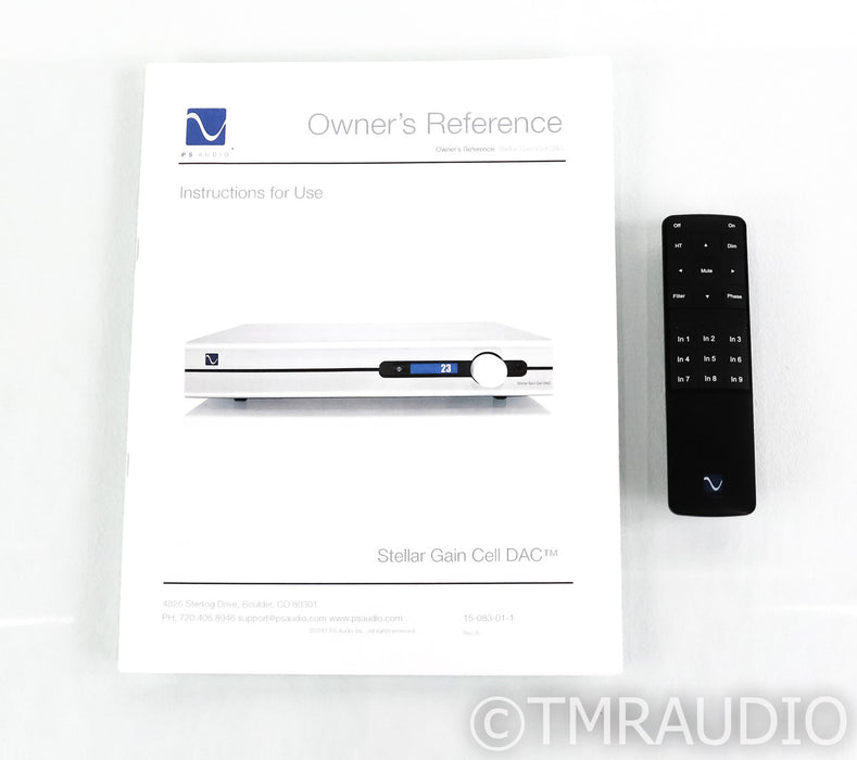 PS Audio Stellar Gain Cell DAC; D/A Converter; Black; Remote (Used)