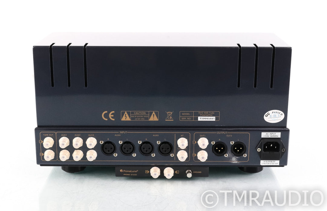PrimaLuna EVO 400 Stereo Tube Preamplifier; Remote; Black