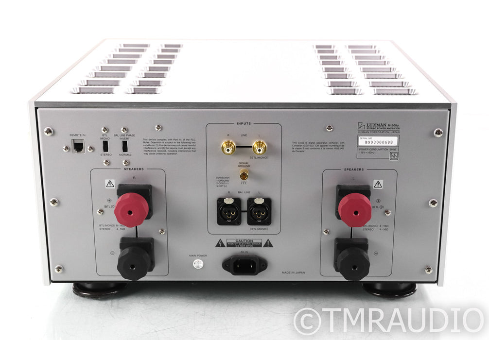Luxman M-900u Stereo Power Amplifier; M900U; Silver